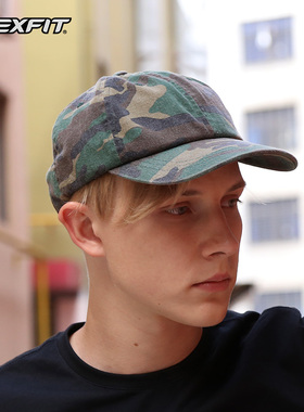 FLEXFIT美式迷彩棒球帽ns潮牌鸭舌帽男士户外防晒遮阳帽子