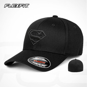 FLEXFIT超人刺绣防晒棒球帽男女全封闭大头围美式 潮牌深顶鸭舌帽