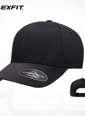 FLEXFIT DELTA系列硬顶鸭舌棒球帽男女情侣款防晒紫外线可调帽子