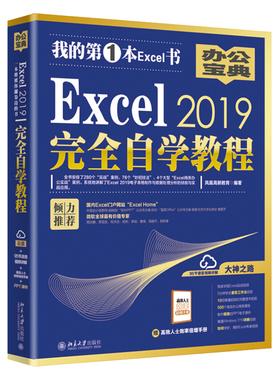 Excel 2019自学教程 xcel函数公式自学书 Office 2019 办公应用 Excel图表公式应用技巧 Excel详细讲解图书