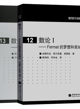 数论1+数论2 Fermat的梦想和类域论 加藤和也 黑川信重 高等教育出版社 共2册 本科研究生参考书 数论 数学