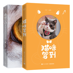 猫咪驾到+吸猫日记 2册  故宫北海等北京古典文化地标暖心街猫照片各种品种猫的棚拍写真大片 晒猫技巧 宠物摄影技巧入门书