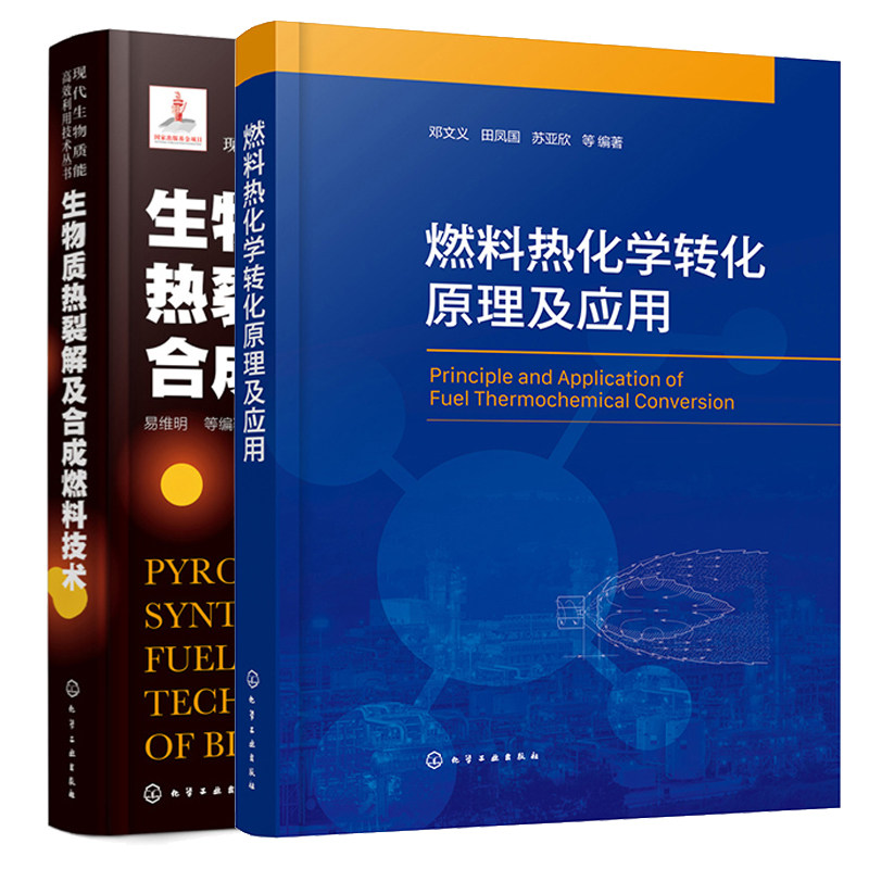 燃料热化学转化原理及应用+生物质热裂解及合成燃料技术 2本化学工业出版社