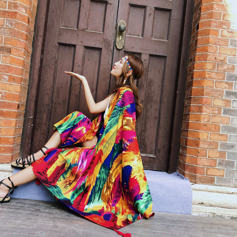 丝巾女夏季海边防晒披肩春秋新款棉麻围巾两用沙滩巾超大百搭纱巾