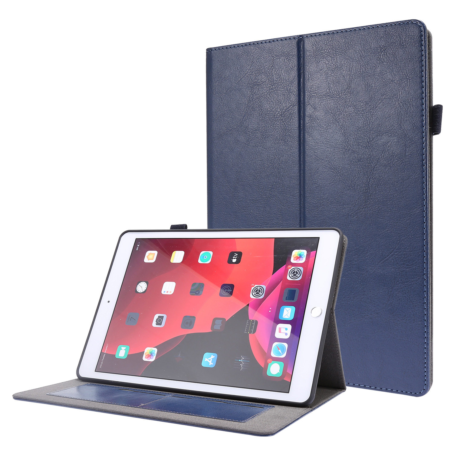 适用于苹果iPad air后9.7寸平板电脑二折水晶/疯马纹软壳保护套
