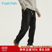 男款 2025新款 冬季 快鱼加绒牛仔裤 加绒保暖锥形小脚松紧腰牛仔裤