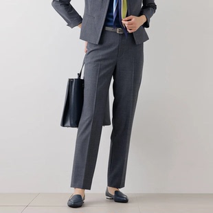 5折日本女装代购包税包邮直邮NEWYORKER纽约克羊毛混纺小直筒女裤