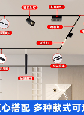 无主灯磁吸轨道灯设计组合套餐