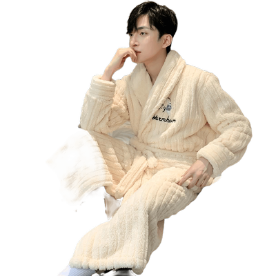 夕水含男士法兰绒无静电舒适