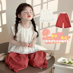 女童套装夏季2026新款独特绝美洋气夏装儿童时尚森系女宝韩系穿搭