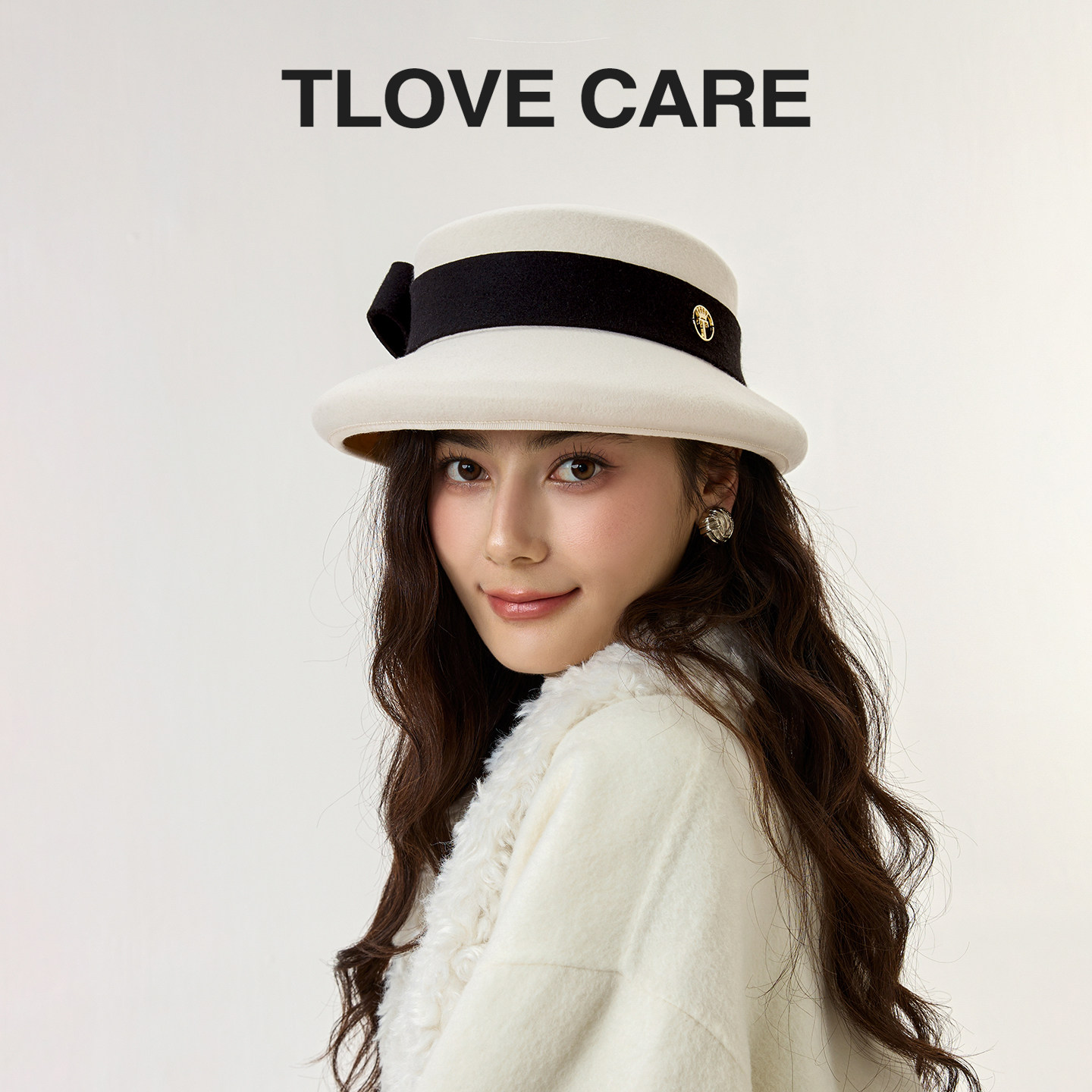tlove【澳洲进口100%美利奴羊毛帽】26新款帽子女秋冬款平顶礼帽