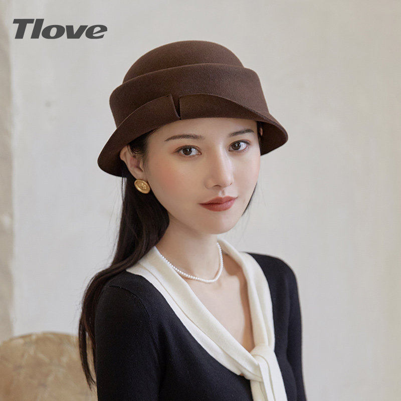 tlove百搭羊毛帽子女士秋冬法式礼帽爆款圆顶短檐冬季保暖毛呢帽,服饰配件/皮带/帽子/围巾,帽子,淘宝优惠券,粉丝福利购,淘宝优惠卷