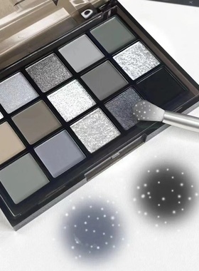 15暗夜骑士眼影暗黑灰色珠光水泥新款烟熏纯欲欧美金属朋克茉莉女
