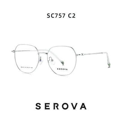 施洛华新款SEROVA纯贝塔β钛男女款架配近视眼镜框网红款SC757