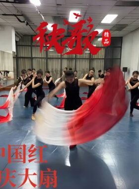 古典舞扇万疆民族舞舞蹈扇加长秧歌跳舞扇大红长绸生命的河表演扇