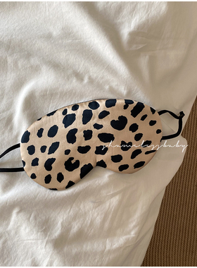 shamelessbaby性感小野猫～ 双面真丝眼罩 睡眠遮光眼罩 豹纹
