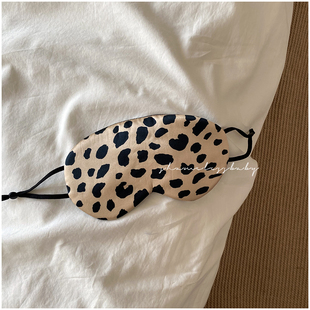 shamelessbaby性感小野猫～ 双面真丝眼罩 睡眠遮光眼罩 豹纹