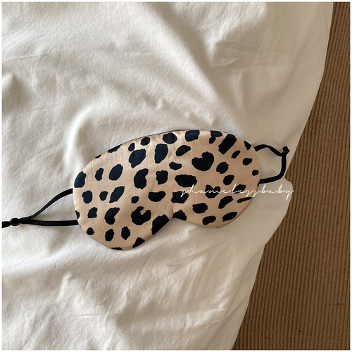 性感睡眠遮光豹纹冰袋真丝眼罩