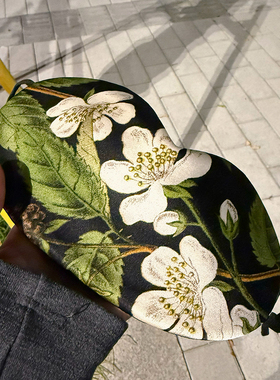 shamelessbaby青木 法式浪漫印花真丝眼罩 睡眠午休遮光蚕丝眼罩