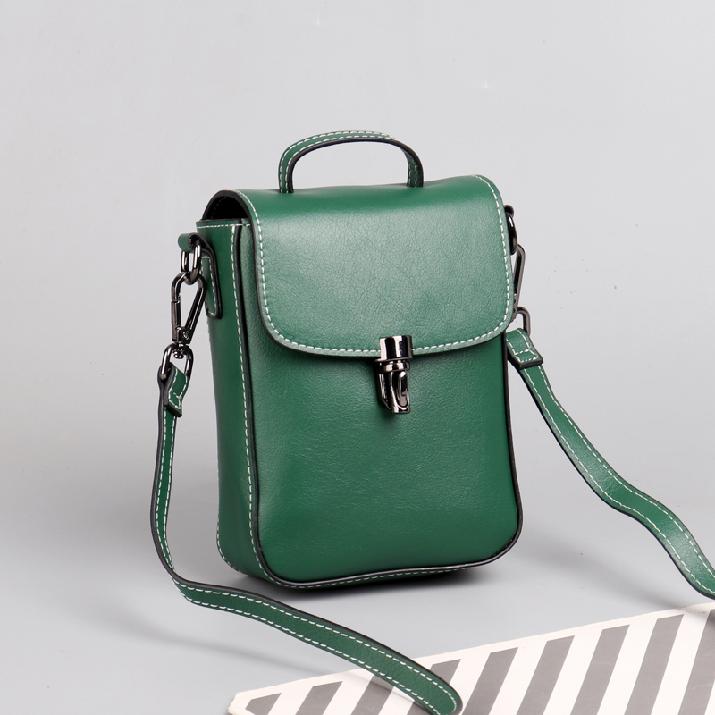 真皮手机包女手提2021竖款牛皮