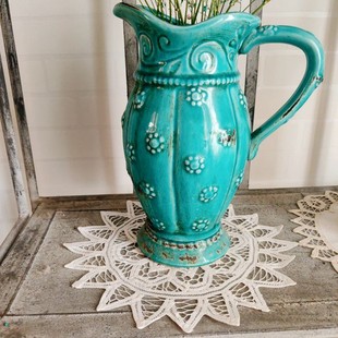 老抽纱货欧式田园复古怀旧纯棉手工百代丽蕾丝花边杯垫盘垫花瓶垫