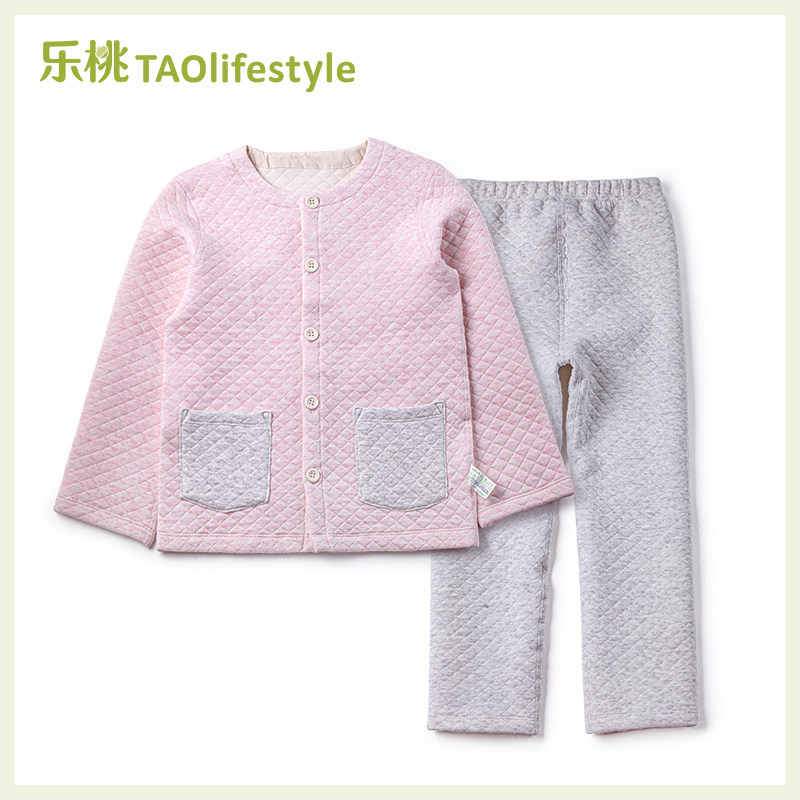 乐桃有机棉宝宝保暖内衣婴童前开襟保暖家居服套装,童装/婴儿装/亲子装,家居服套装,淘宝优惠券,粉丝福利购,淘宝优惠卷