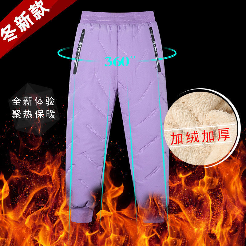 男童加厚棉裤子秋冬季新款加绒运