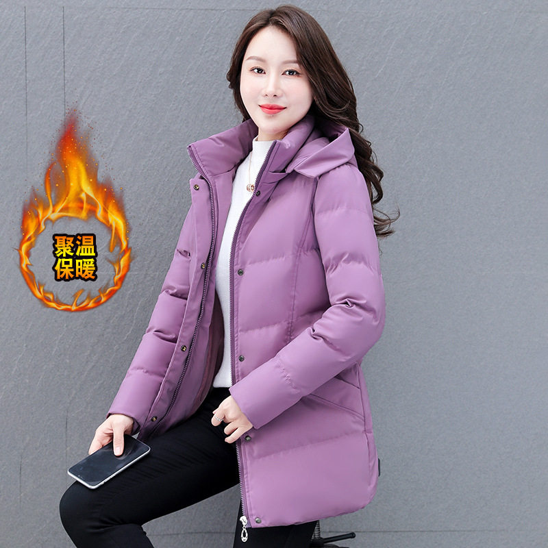 棉服女中长款2021年冬季新款时尚