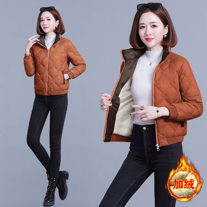 加绒棉衣女2023新款冬季韩版休闲宽松大衣洋气加厚中长款棉服外套