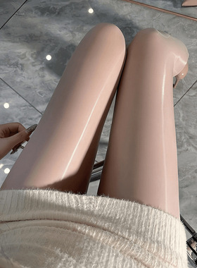 马油袜油亮丝滑性感薄款亮面美腿夏季连裤袜黑色防勾丝肤色裸感