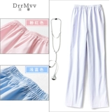 Униформа медсестры, белые штаны, тонкая летняя униформа врача, свободный крой, эластичная талия, большой размер
