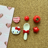 6个装 可爱红色蝴蝶结猫软木板大头针按钉毛毡工字钉绘画办公文具