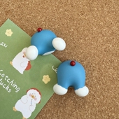 1个装 卡通蓝胖子屁股软木钉按钉毛毡板留言绘画钉办公文具软木钉
