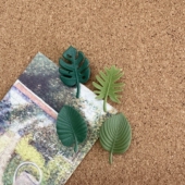 4个装 ins照片墙毛毡板 创意龟背叶子图钉软木板工字钉幼儿园个性