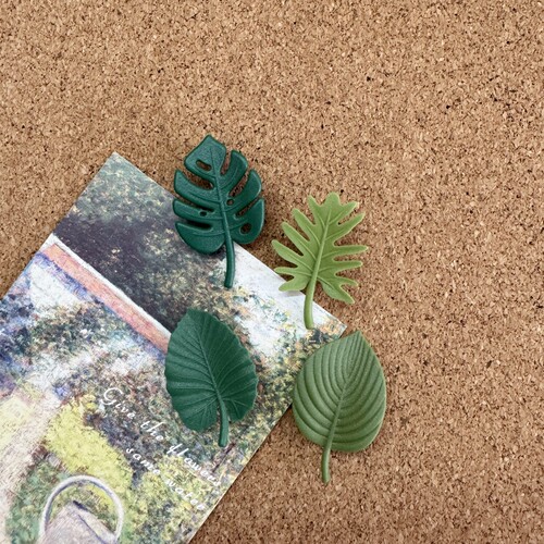 4个装创意龟背叶子图钉软木板工字钉幼儿园个性ins照片墙毛毡板