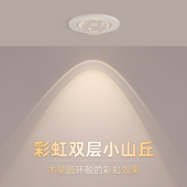 小山丘射灯嵌入式 入户玄关过道走廊家用客厅双层彩虹氛围LED筒灯