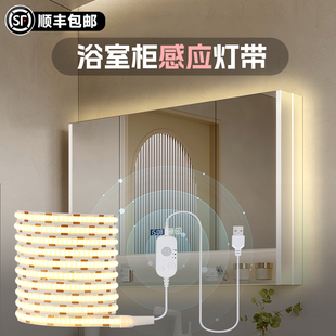 浴室柜感应灯带卫生间厕所镜柜镜前专用洗手盆洗漱台自粘氛围灯条
