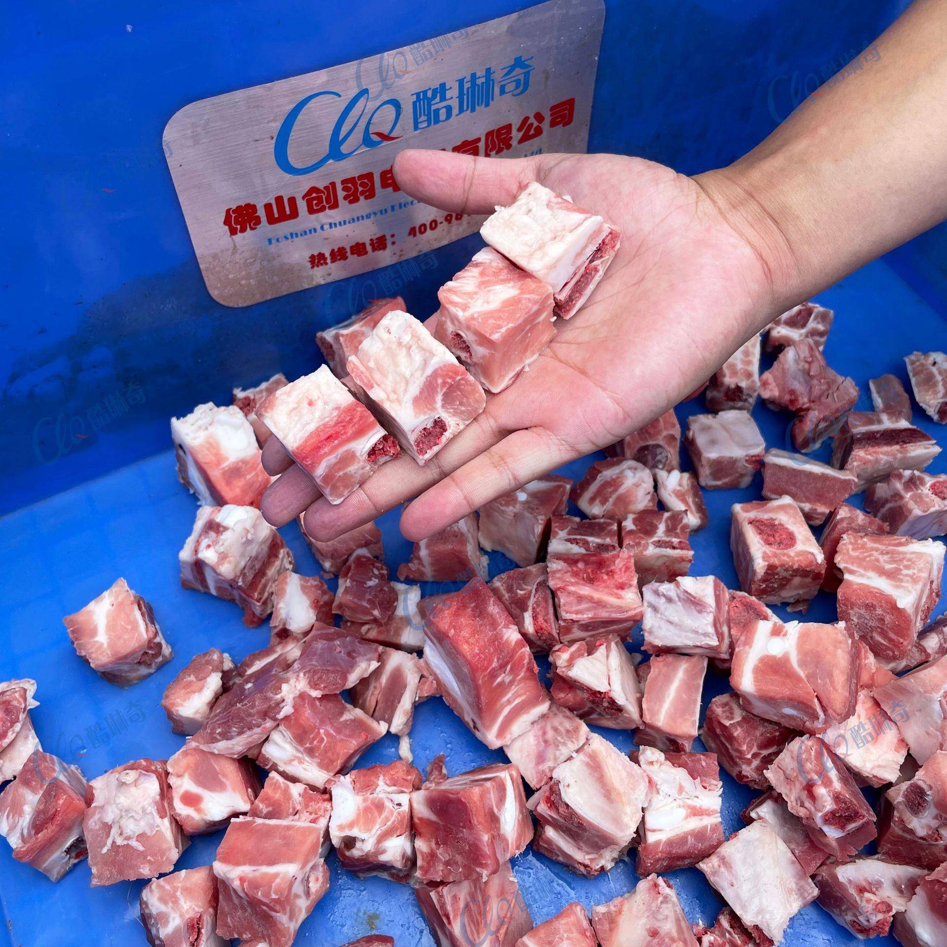 斩切冷冻肋排切块机猪排骨切丁机鸡鸭鱼额多功能切块机304不锈钢
