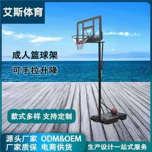 篮球架户外休闲可移动可手拉升降家用成人训练投篮篮球架