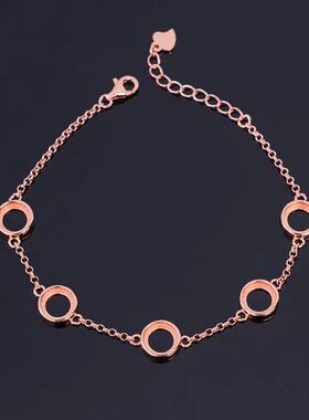 S925银包镶泡泡款手链