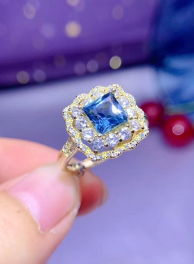 方形活口碧玺戒指空托