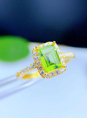 女纯银长方戒指空托流行百搭戒托