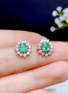 耳饰时尚风百搭裸石空托送女友