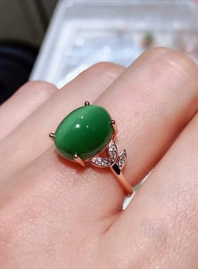 新款10*12mm代镶嵌戒面电镀白金