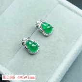 流行简约DIY配件 7mm时尚 新S925纯银葫芦耳钉耳饰银空托尺寸4