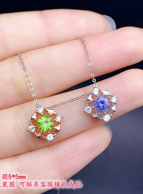 S925纯银吊坠空托简约时尚百搭