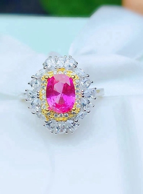 时尚豪华风纯银托帕石成品戒指