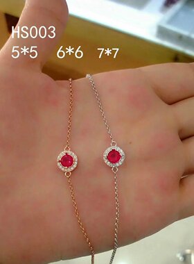 s925银单粒圆形手链来时尚流行