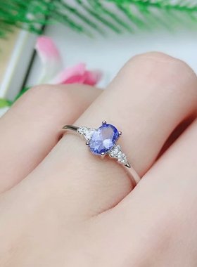 s925银女款戒指空托主石轻奢时尚