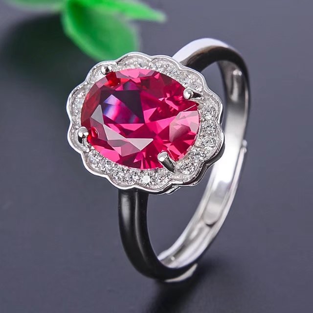 豪华风纯银配饰戒指空托